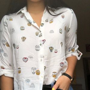 ZARA owl blouse